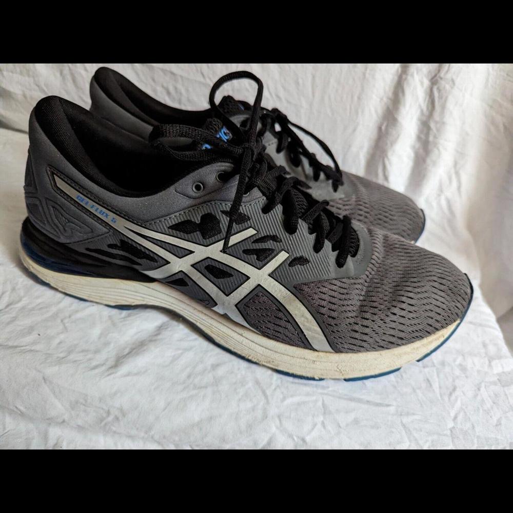 ASICS Men's Gel-Flux 5 Gray Black Running Shoes Sneakers T811Q Size 13 Comfort